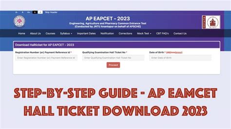 ap eamcet hall ticket download 2023 steps